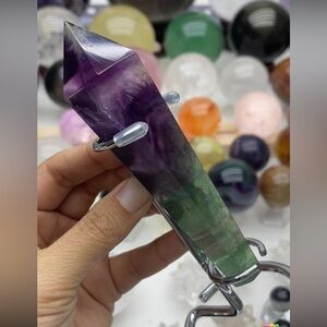 Fluorite Crystal Tower with Stand